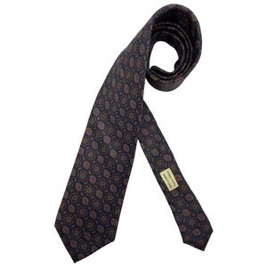 TINO COSMA Navy Geometric Silk LUXURY Tie HANDMADE ITALY